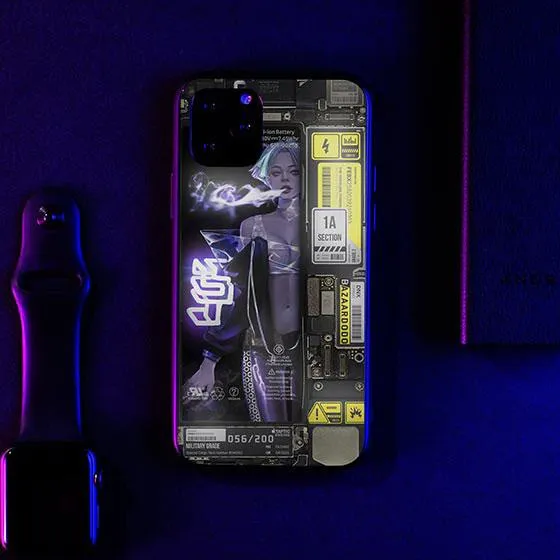 Lady Purple Industrial LED Case for iPhone