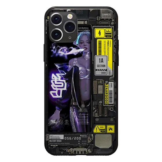 Lady Purple Industrial LED Case for iPhone