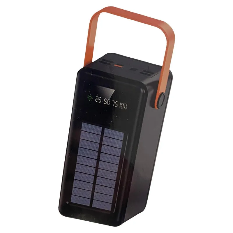 Large Capacity 80 000 Mah Solar Led Light Power Bank Ym639Cx- Black