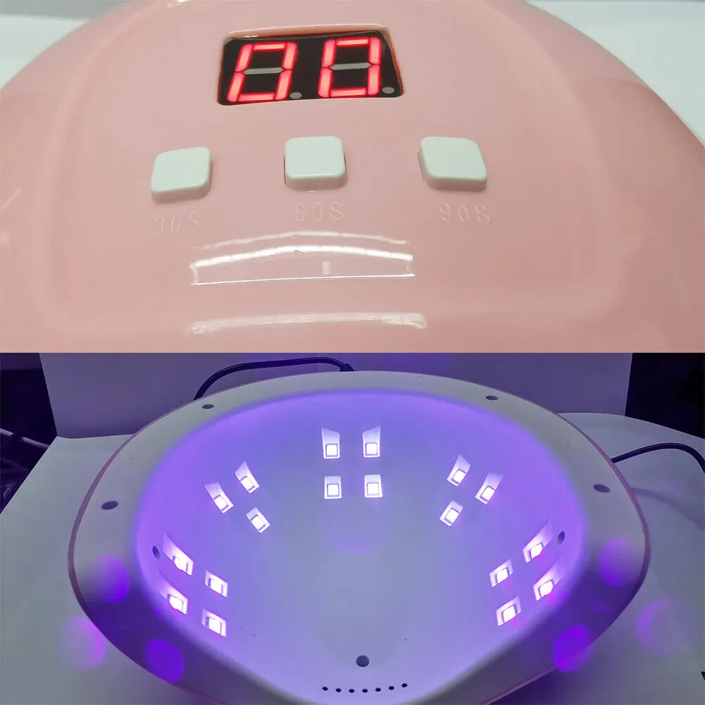 LED UV Nail Polish Dryer Lamp Smart Sensing Gel Nails Manicure Machine Light 54W