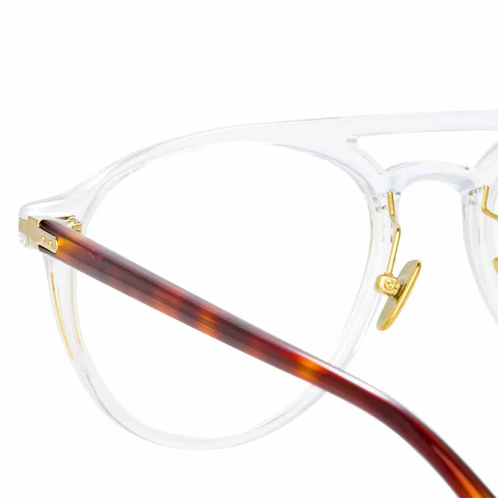 Linda Farrow Linear Ando A C4 Aviator Optical Frame