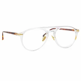 Linda Farrow Linear Ando A C4 Aviator Optical Frame