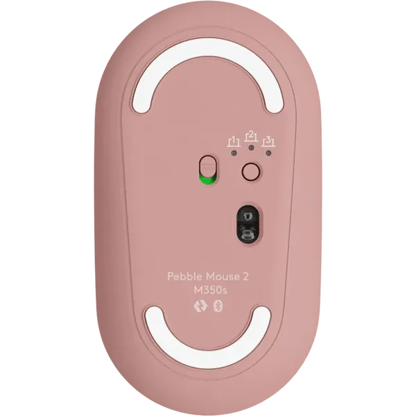 LOGITECH Pebble M350 Portable Wireless Mouse with Bluetooth- Pink