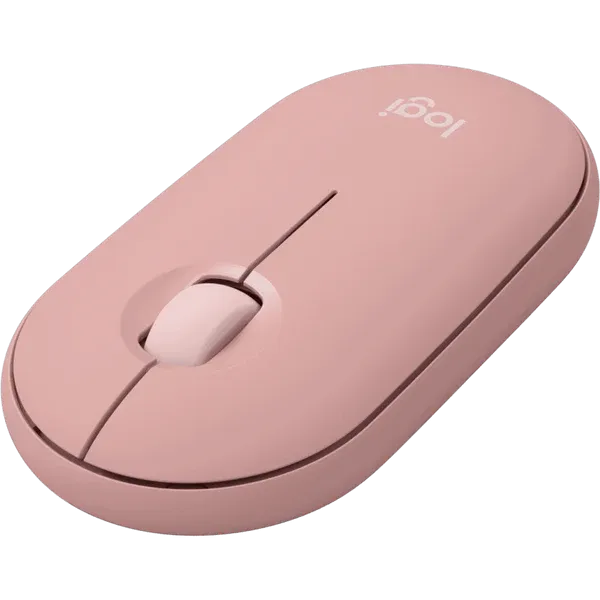 LOGITECH Pebble M350 Portable Wireless Mouse with Bluetooth- Pink