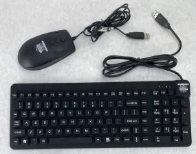 Lot of 10 Man & Machine Waterproof Medical Grade Black Keyboard MM1   Mouse MMB5