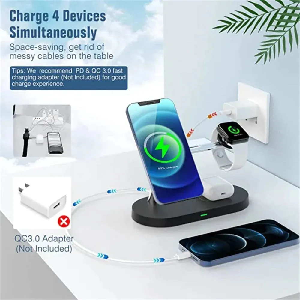 Magnetic Wireless Charging Station with Lamp for iPhone