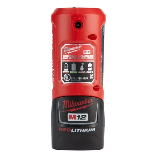 Milwaukee 48-59-1201 M12 12-Volt Lithium-Ion Charger and Portable Power Source