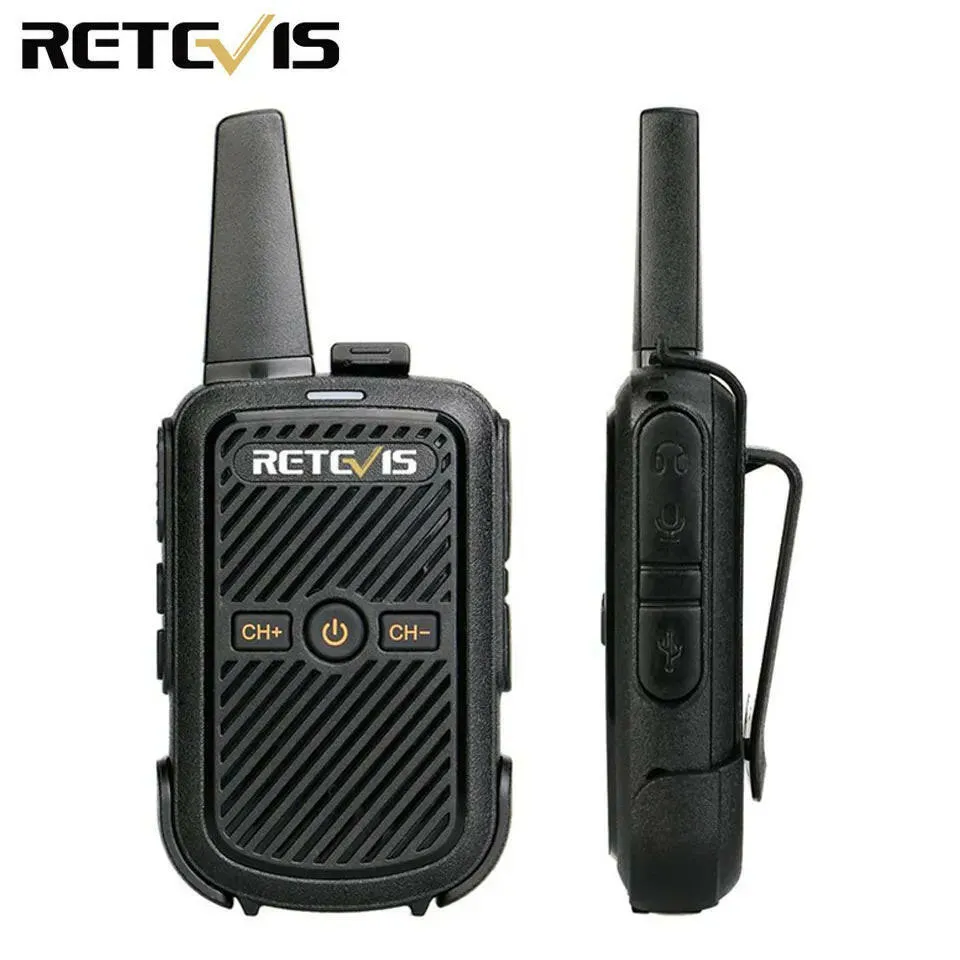 Mini Walkie Talkie Retevis RT15 Portable Two Way Radio Portable Radio Communicator Walkie-Talkies 2 PCS for Hotel Hunting