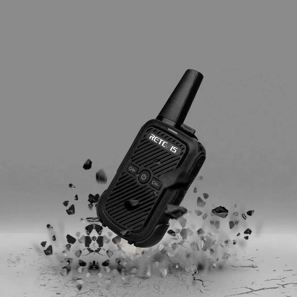 Mini Walkie Talkie Retevis RT15 Portable Two Way Radio Portable Radio Communicator Walkie-Talkies 2 PCS for Hotel Hunting