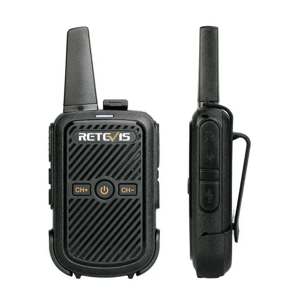 Mini Walkie Talkie Retevis RT15 Portable Two Way Radio Portable Radio Communicator Walkie-Talkies 2 PCS for Hotel Hunting