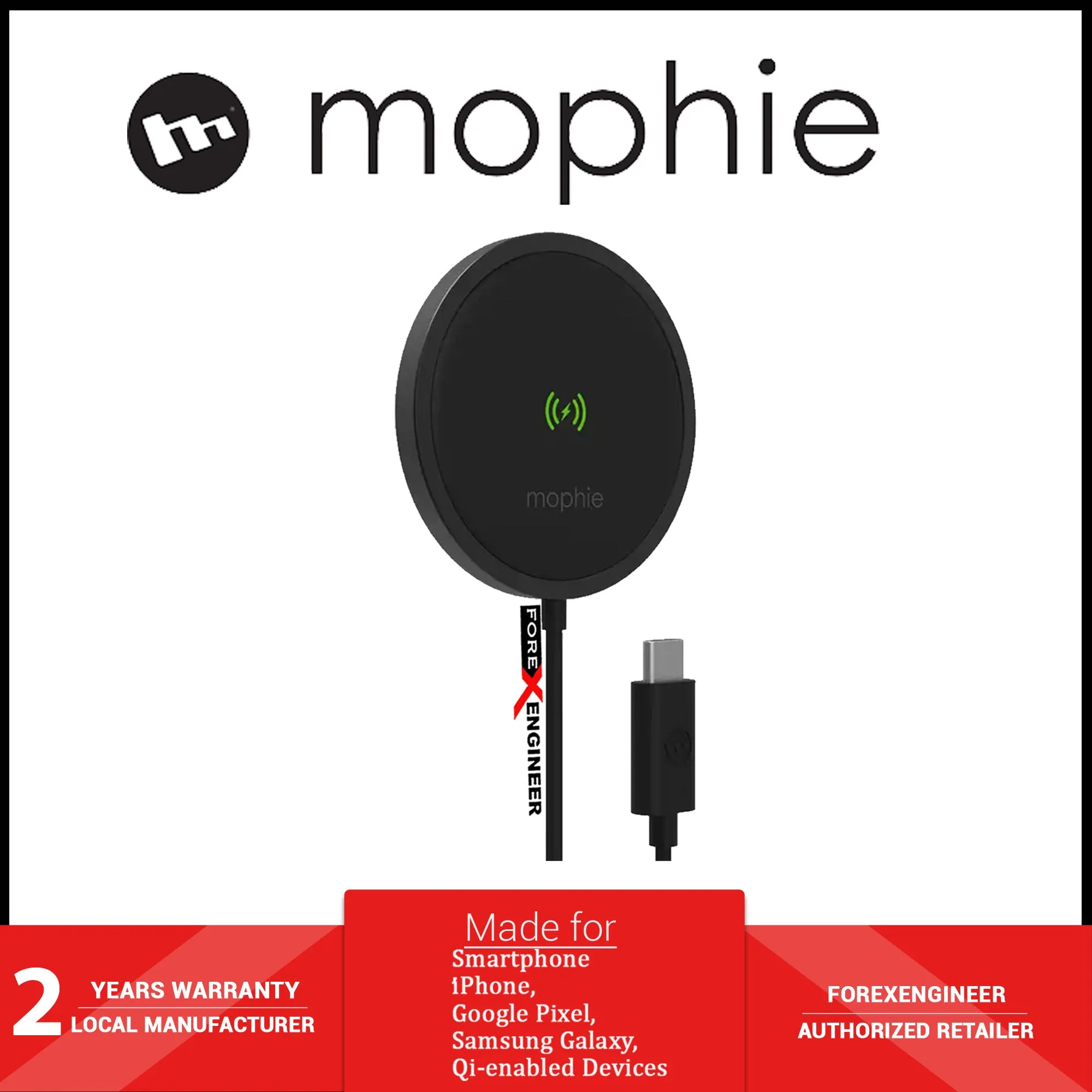 Mophie Snap  Wireless Charger - 15W for Qi-enabled and MagSafe Compatible