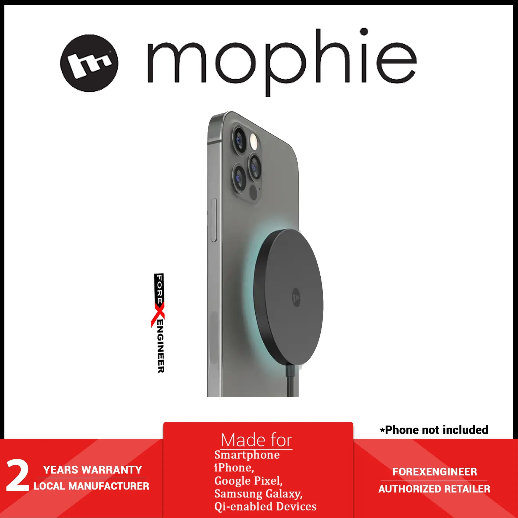 Mophie Snap  Wireless Charger - 15W for Qi-enabled and MagSafe Compatible