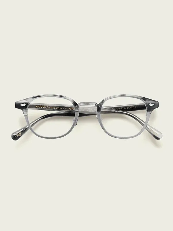 Moscot Lemtosh-MAC Optical Glasses in Grey Tortoise/Silver Color