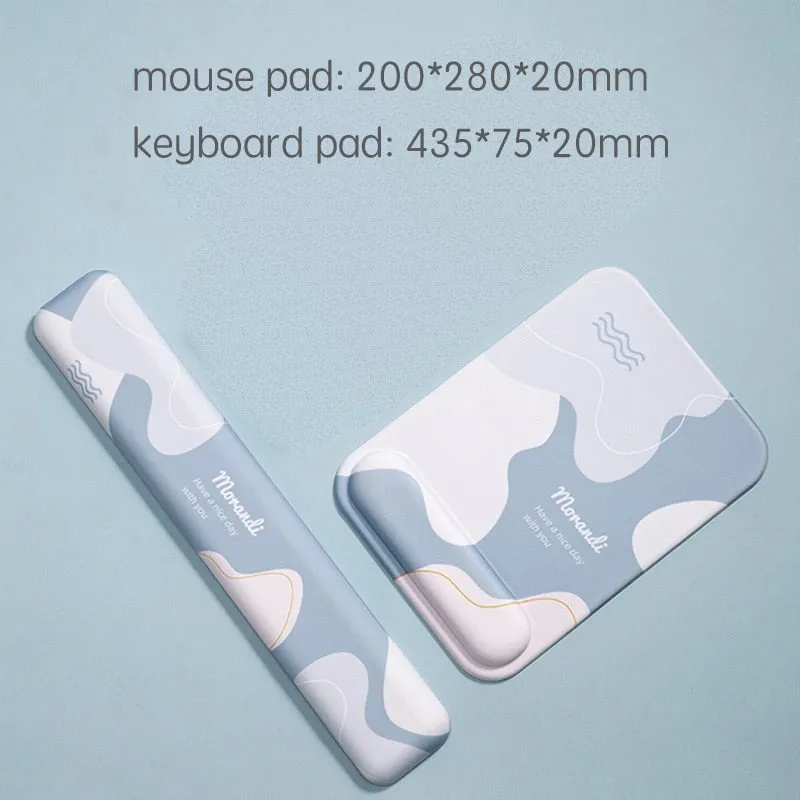 Mouse Pad with Keyboard Wrist Rest Set