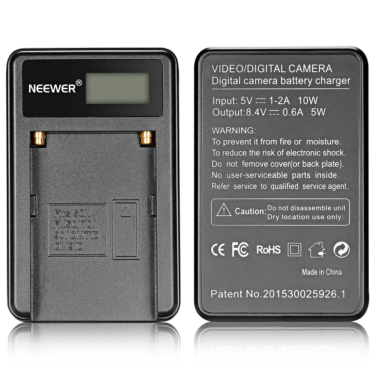 NEEWER 2-Pack NP-F550/570/530 Sony Replacement Battery Charger Set