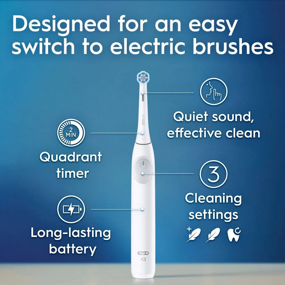 New - Oral-B iO Series 2 Electric Toothbrush Starter Kit - Pure White