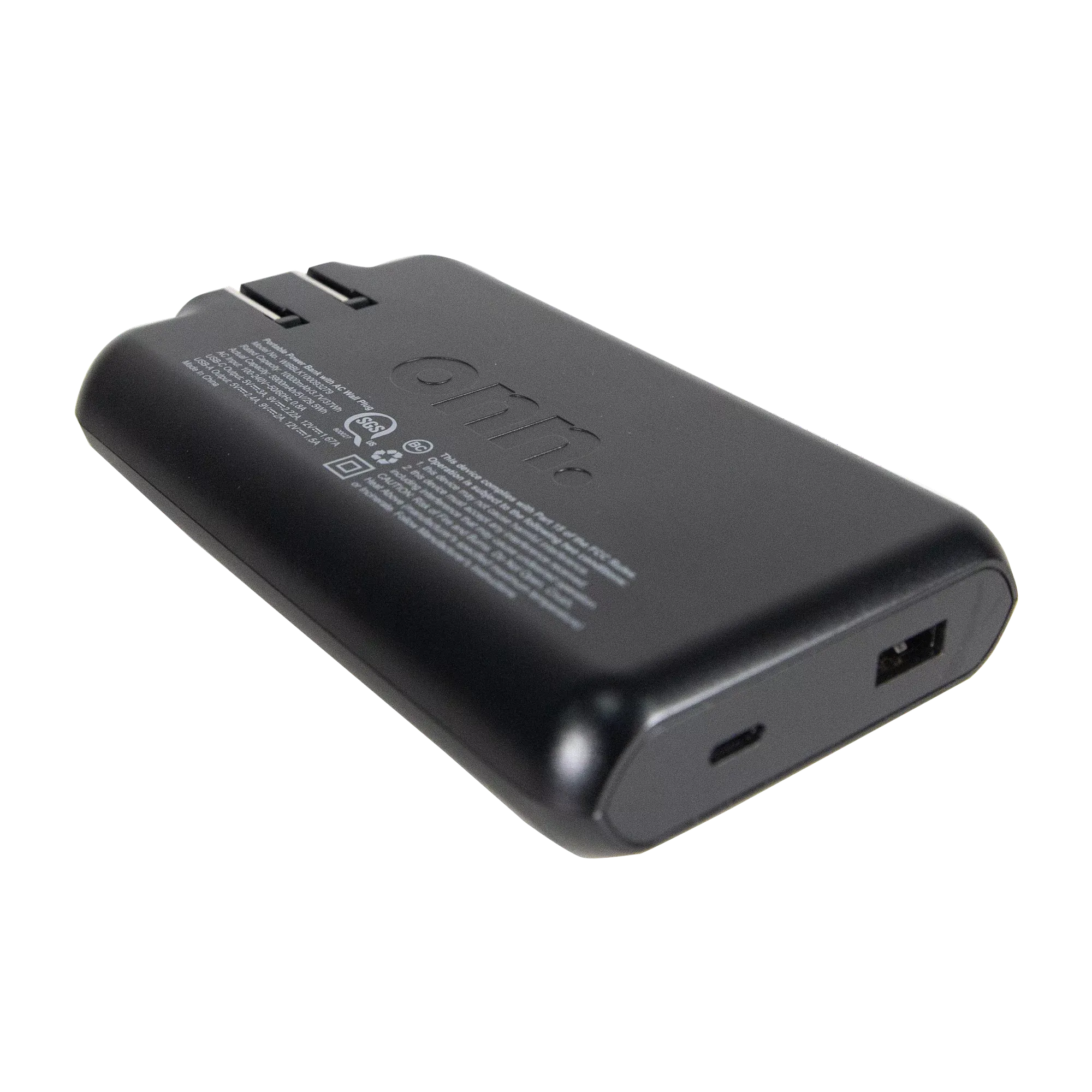 onn. 10K Dual-Port Power Delivery Portable Battery with AC Plug