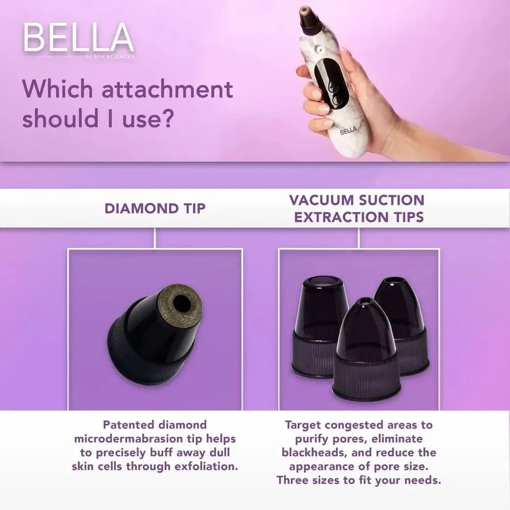 Open Box - BELLA 3-in-1 Microderm Pore Extractor & Micro Mister � White Marble