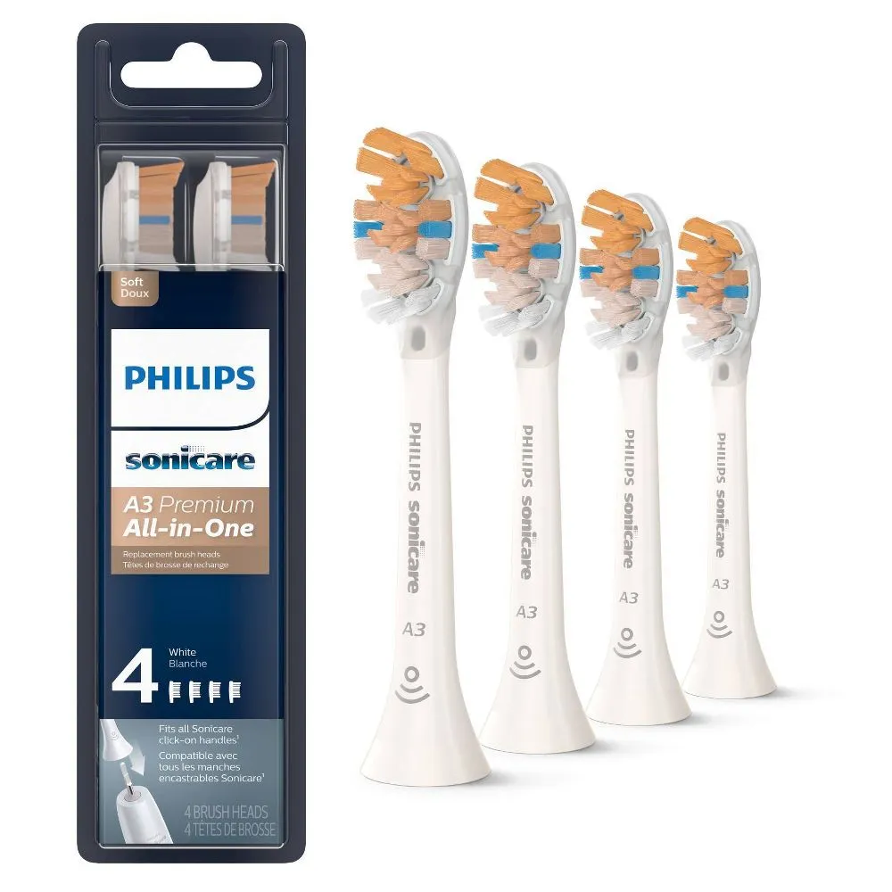 Open Box - Philips Sonicare A3 Brush Head - White - 4pk