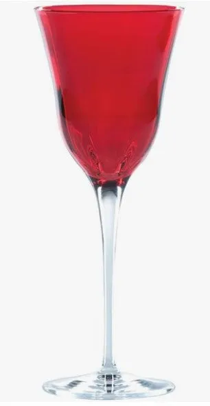 Optical Red Water Glass - Set of 4