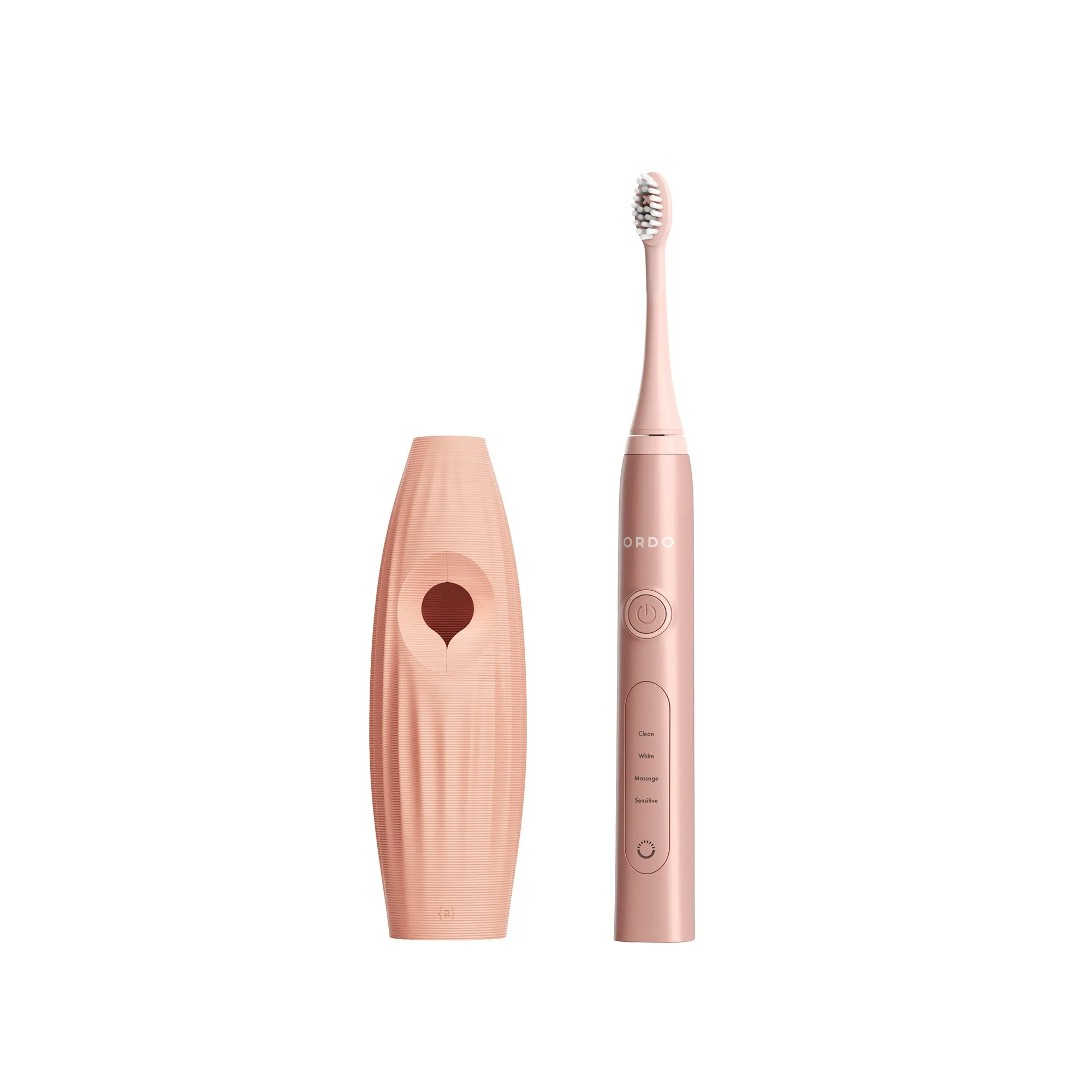 Ordo Sonic  Toothbrush & {access}ories Handle - Apricot Curved Medium Vertical