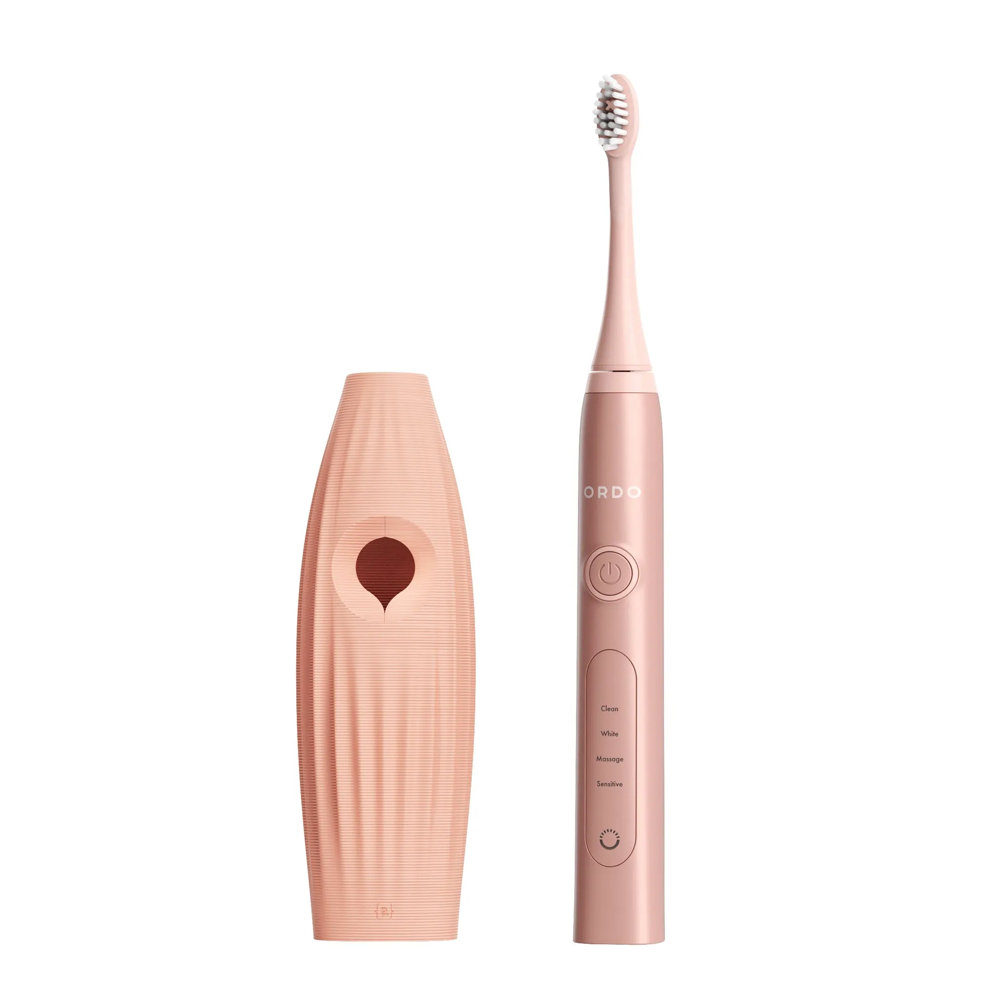 Ordo Sonic  Toothbrush & {access}ories Handle - Apricot Hemispherical Medium Vertical