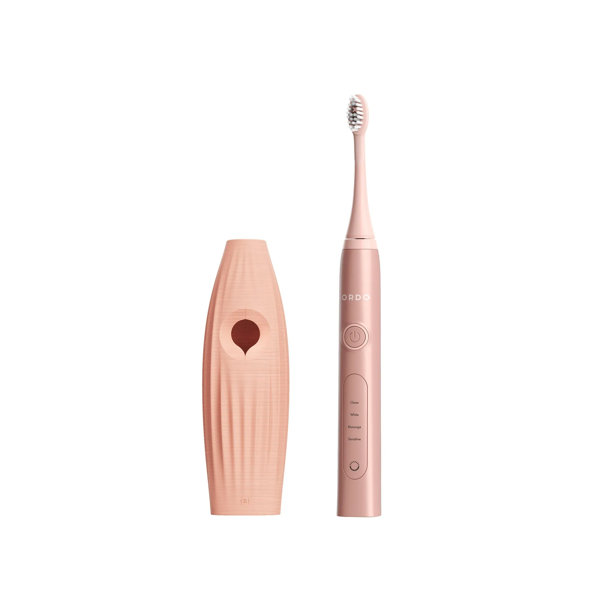 Ordo Sonic  Toothbrush & {access}ories Handle - Apricot Hemispherical Medium Vertical