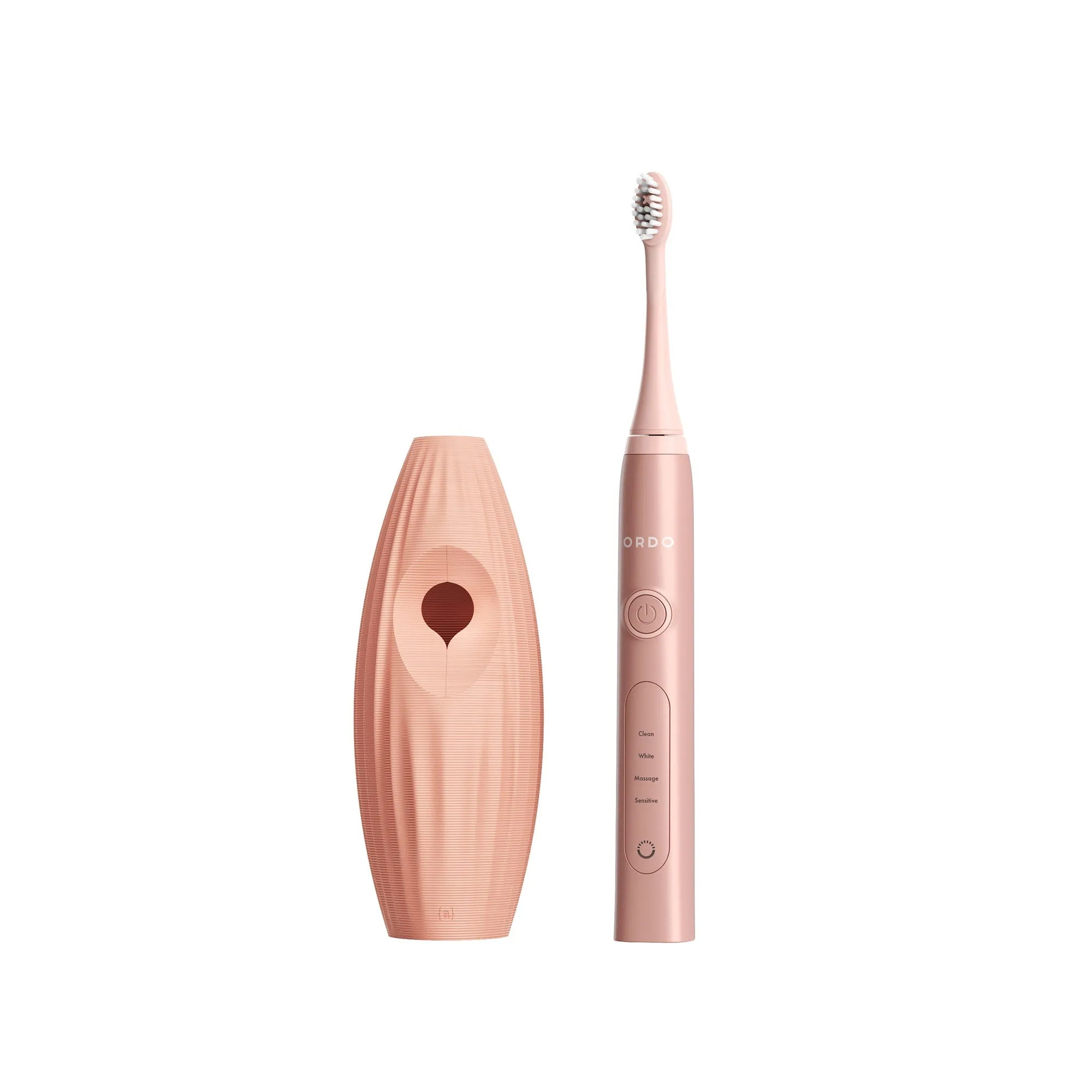 Ordo Sonic  Toothbrush & {access}ories Handle - Apricot Triangular Large Vertical