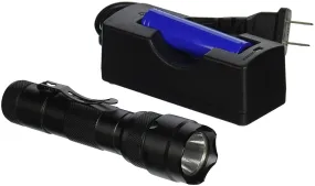 OREI 400 Lumens Professional Ultra Bright Tactical LED Flashlight- Charger Included