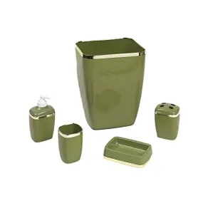 Park Avenue Deluxe Collection Park Avenue Deluxe Collection Sage/Gold 5 Piece Bath Ensemble