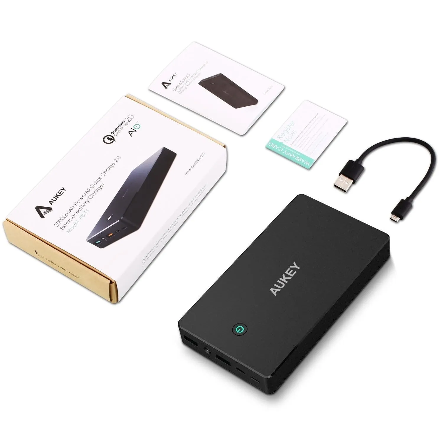 PB-T5 20000mAh Qualcomm Quick Charger 2.0 Power Bank