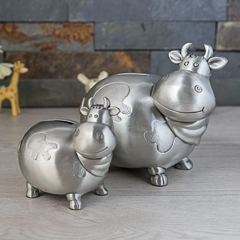 Pewter Pig & Cow Piggy Coin Banks-Unique and CUTE!  ONLY at TPP!