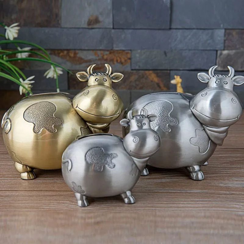 Pewter Pig & Cow Piggy Coin Banks-Unique and CUTE!  ONLY at TPP!