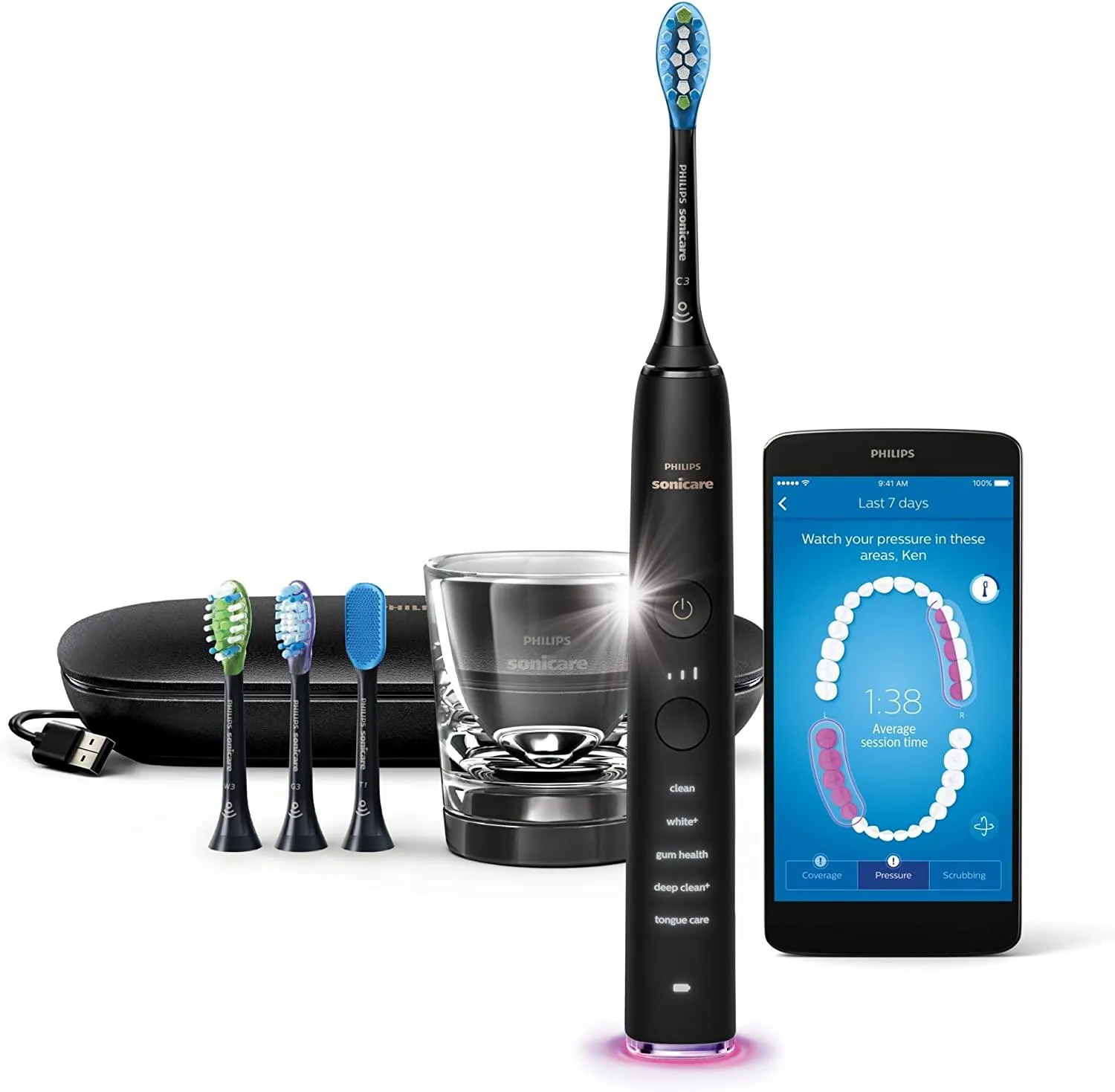 Philips Sonicare Diamond Clean Smart Electric Toothbrush, HX9924