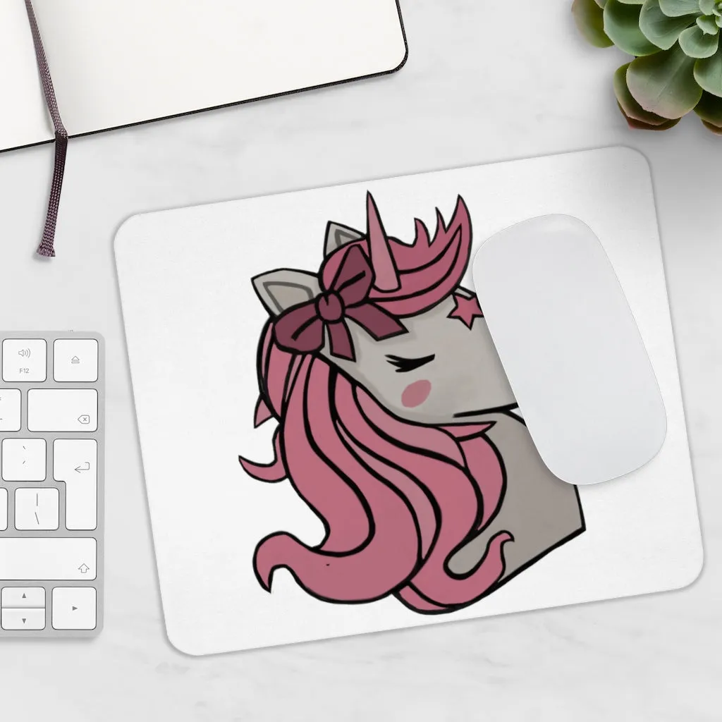 Pink Hair Unicorn Head Mouse Pad (EU)