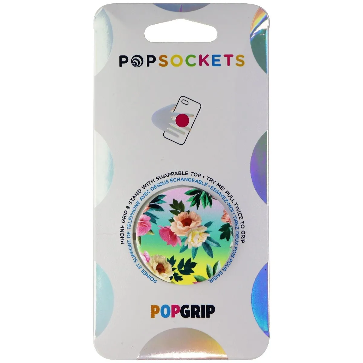 PopSockets: PopGrip with Swappable Top for Phones and Tablets - Chroma Floral