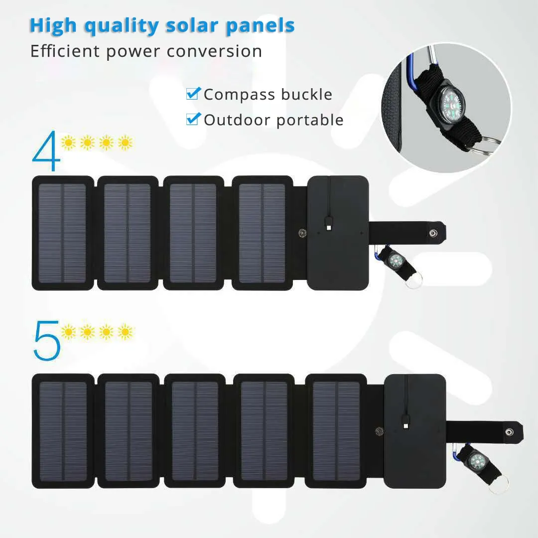 Portable Folding 10W Solar Panels Charger