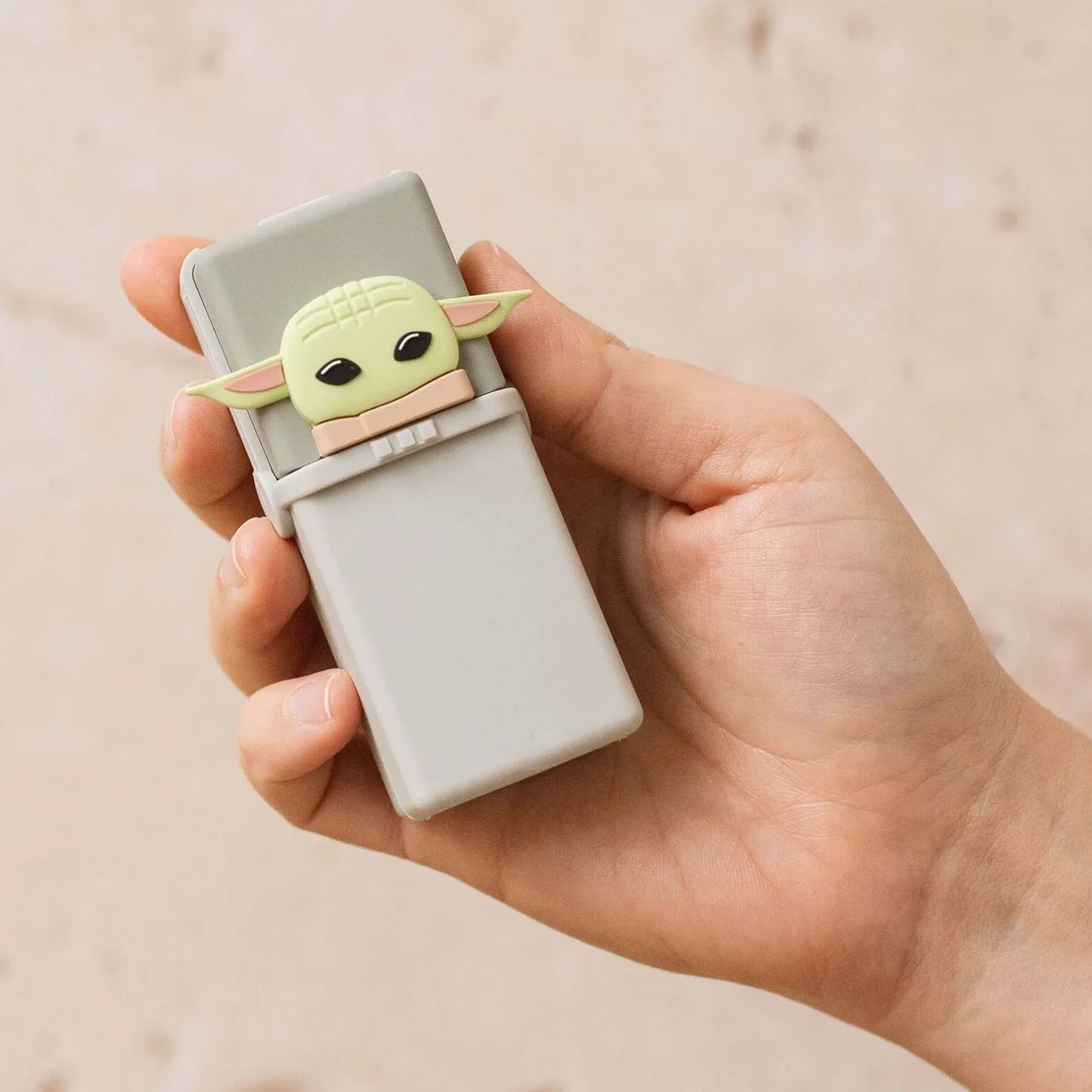 Power Bank Portable Battery Charger The Child Yoda in Grey Green and Pink