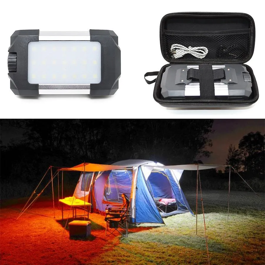 Powerful Multi-Functional 500 Lumen LED Camping Light, SOS lights and 5400mAH Power Bank