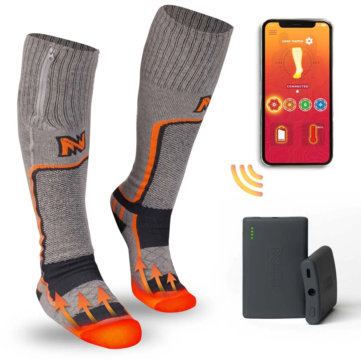 Pro Compression Heated Ski Socks Unisex