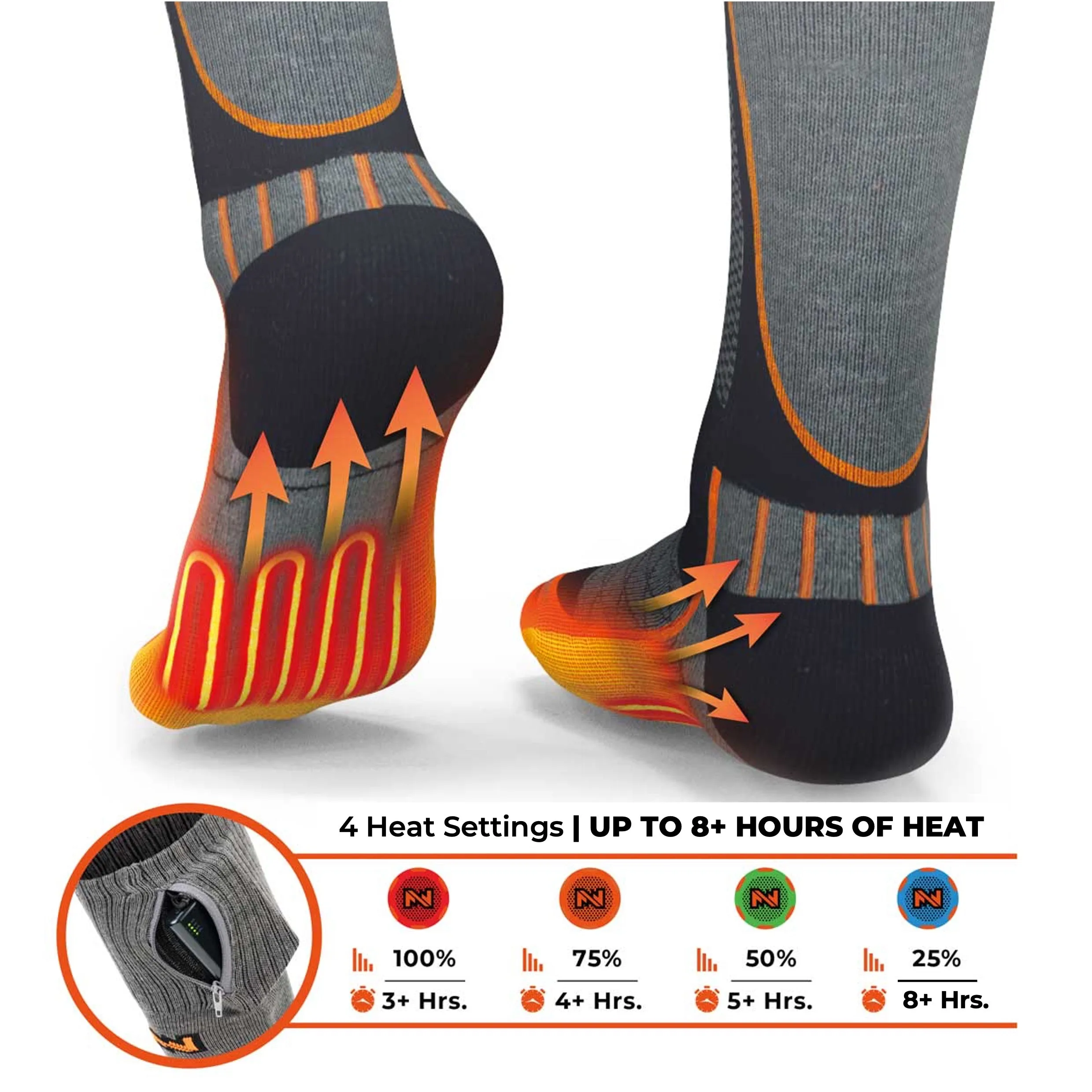 Pro Compression Heated Ski Socks Unisex