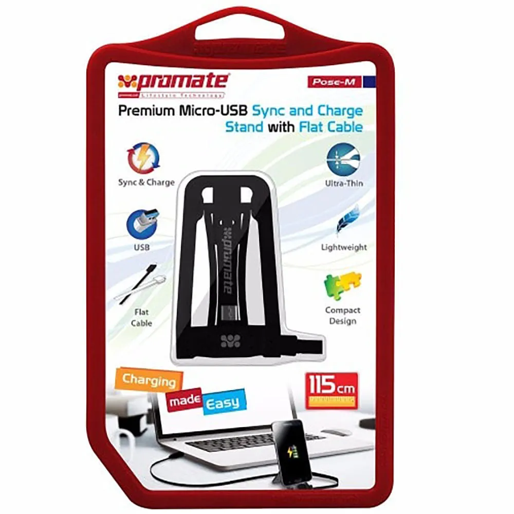 Promate Pose M - Micro-USB Sync And Charge Stand