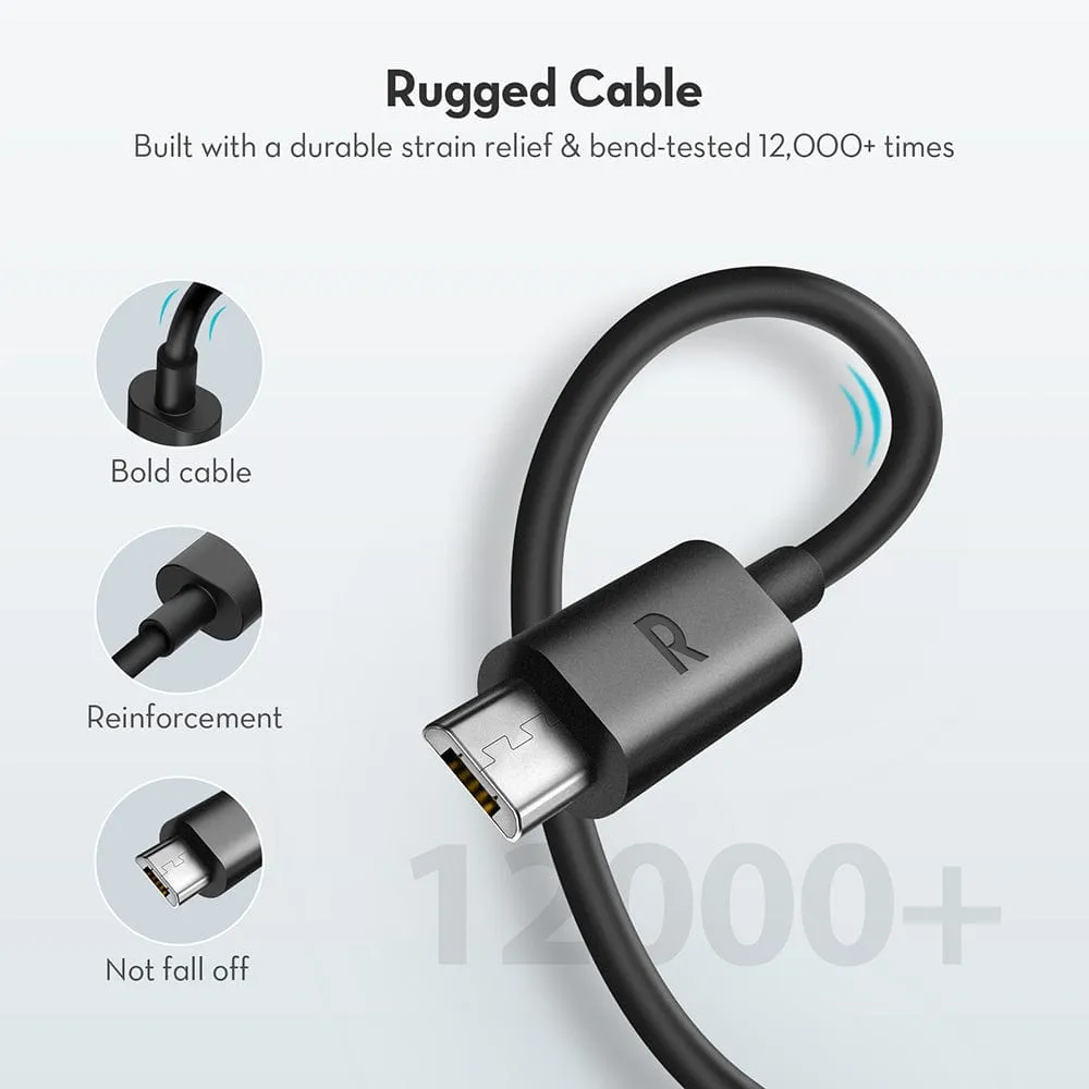 RAVPOWER 1M USB-A To Micro-B USB Cable - CB043