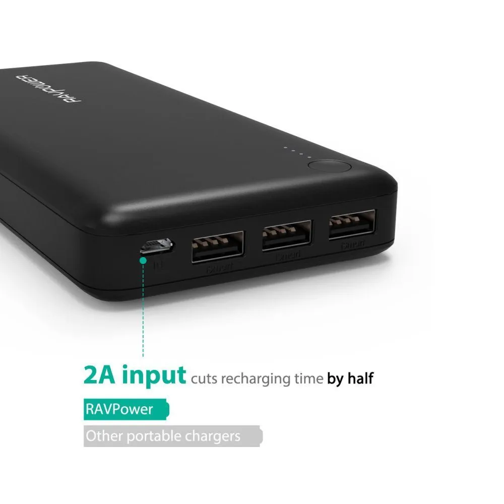 RAVpower 26800mAh 5.5A 3 USB Ports Power Bank