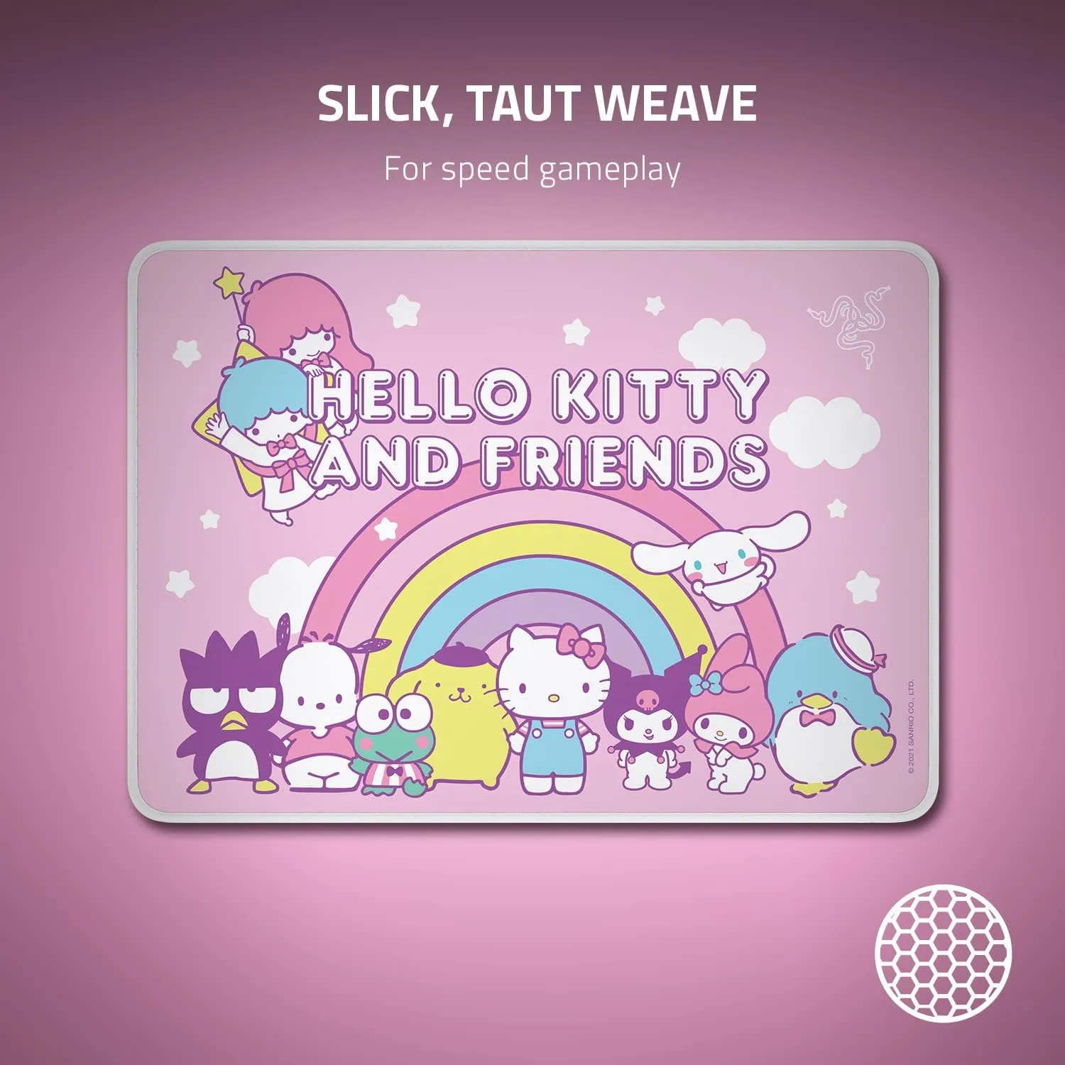 【RAZER 電競產品 – 十二月優惠】Razer DeathAdder Essential Mouse   Goliathus Mouse Pad Combo Pack (Hello Kitty and Friends Limited Edition) - RZ83-03850100-B3M1