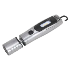 Rechargeable 360¡ Inspection Lamp 7 SMD   3W LED Brushed Aluminium Lithium-ion