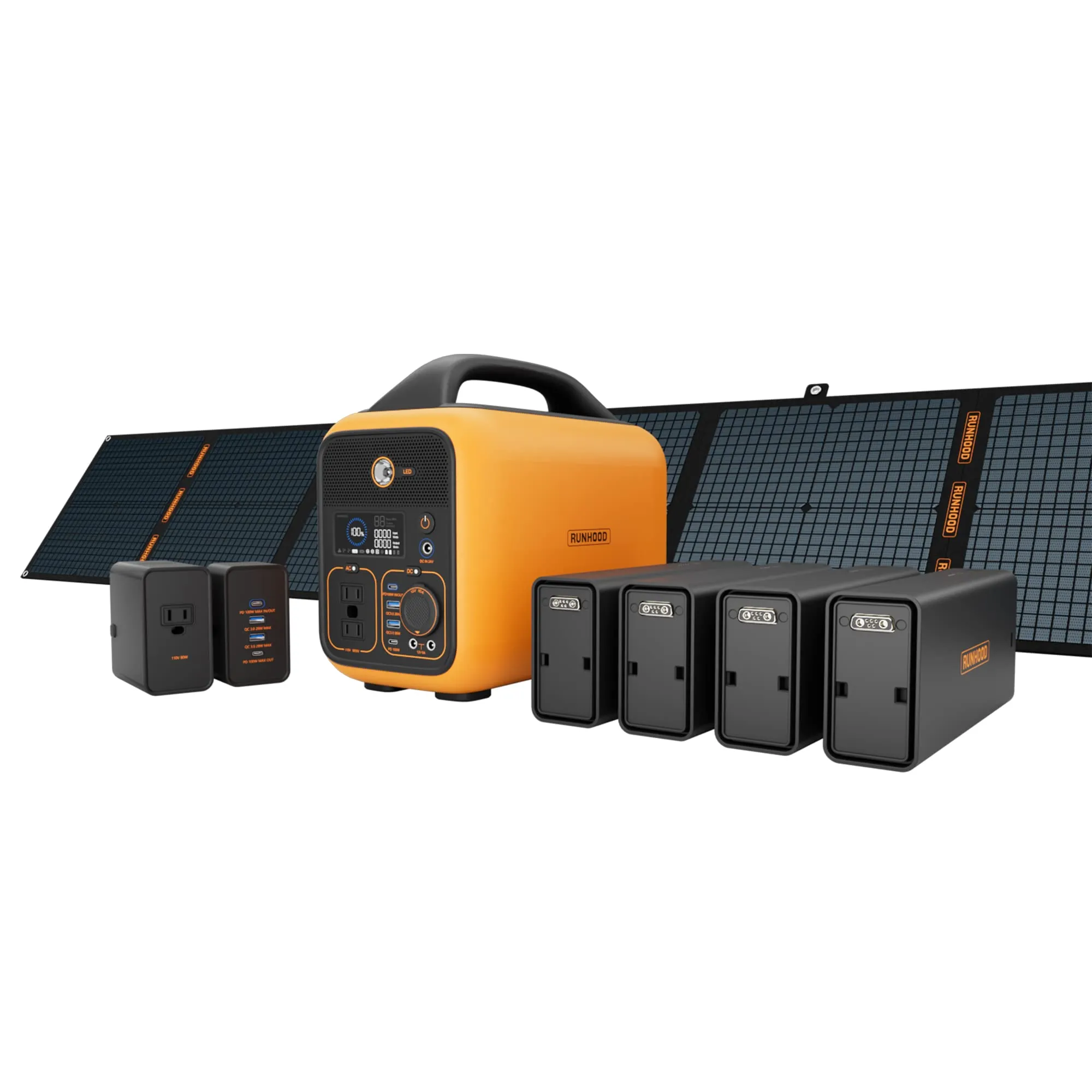 Runhood RALLYE 600 PRO Power Station   100W solar panel