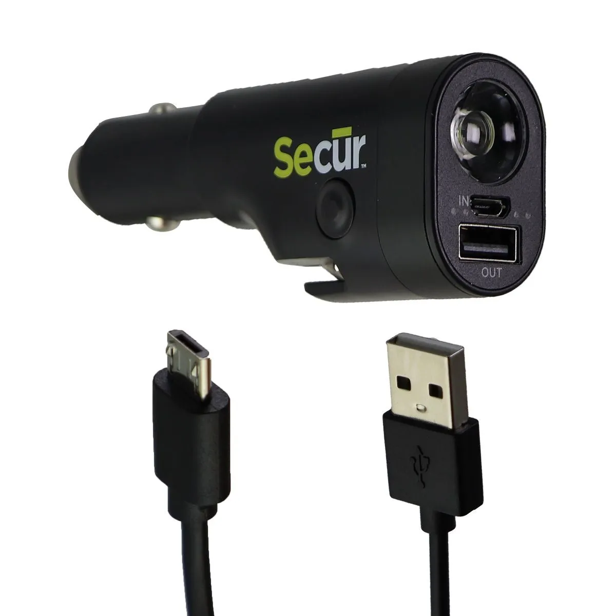 Secur 6-in-1 Car Charger (SP-4003) - Black