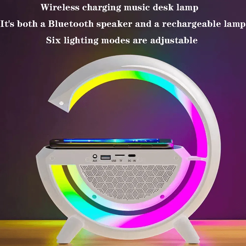 Smart Bluetooth Speaker With Wireless Charging & LED Light - BT2301