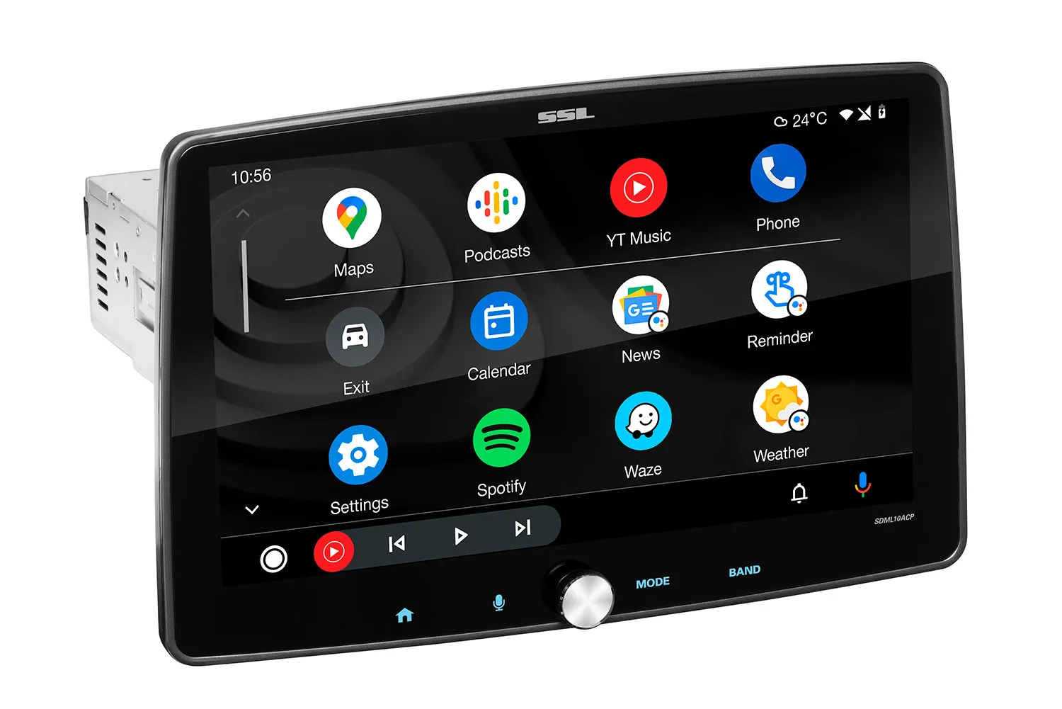 SSL 10.1" Single-DIN, Apple CarPlay & Android Auto, MECH-LESS Multimedia Player